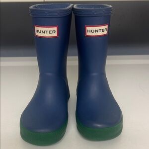Hunter Navy and Forest Green kids Boots
